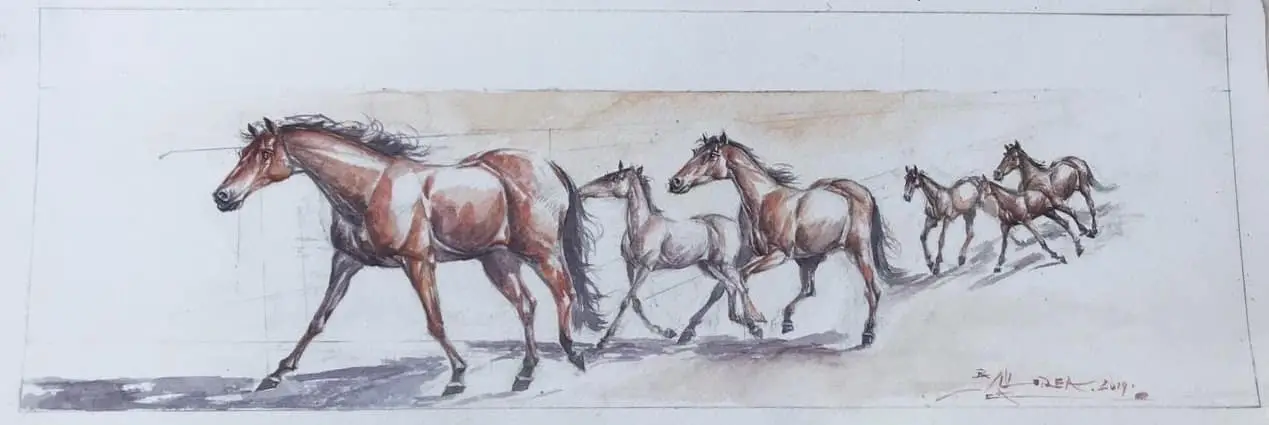 Acuarela, obra 4, de Jorge Korea