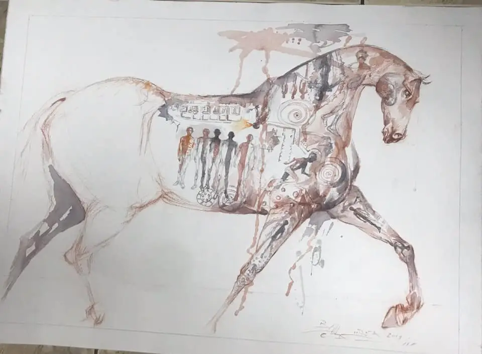 Acuarela, obra 9, de Jorge Korea