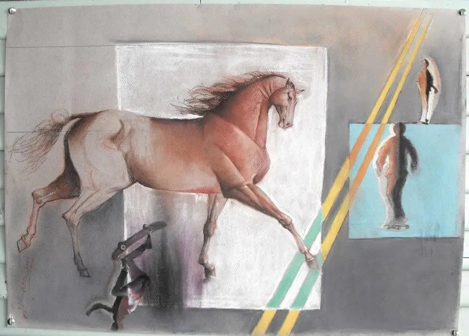 Tiza pastel, obra 5, de Jorge Korea